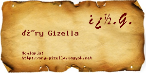 Őry Gizella névjegykártya